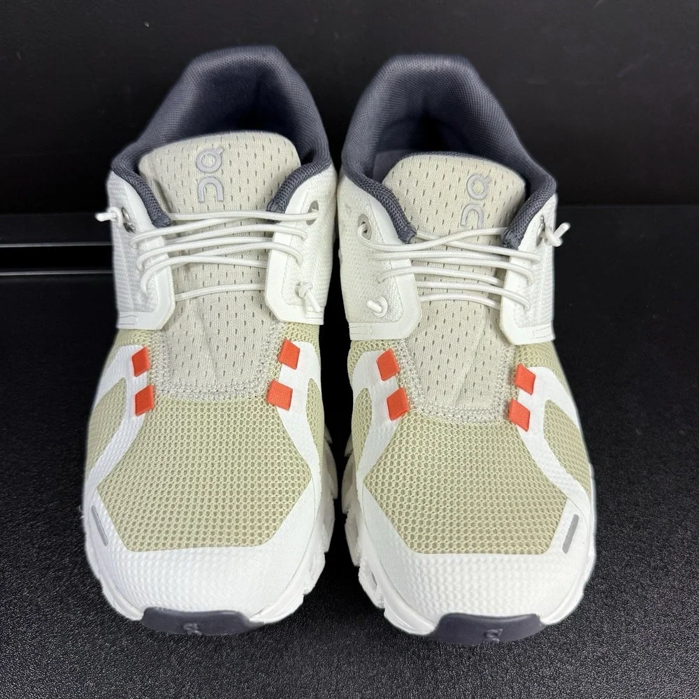 On Cloud 5 Push Running Shoe White Womens 5.5 Green Orange 69.97738